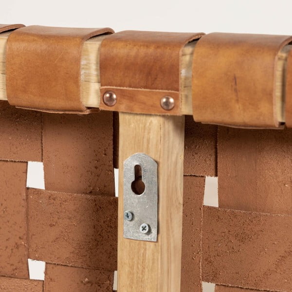 Čelo postele z týkového dreva a z kože Kave Home Calixta, 153 x 110 cm-image-3