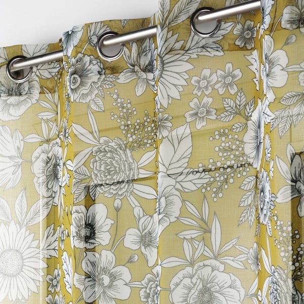 Okrovožltá voálová záclona 140x280 cm Milady – douceur d'intérieur-image-1