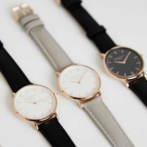 Bielo-zelené dámske hodinky Rosefield The Bowery-image-1