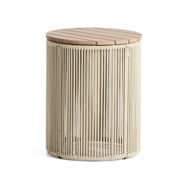 Okrúhly záhradný stolík s doskou z akácie ø 40 cm Dandara – Kave Home