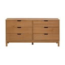 Nízka komoda z borovicového dreva v prírodnej farbe 150x75 cm Post – Støraa