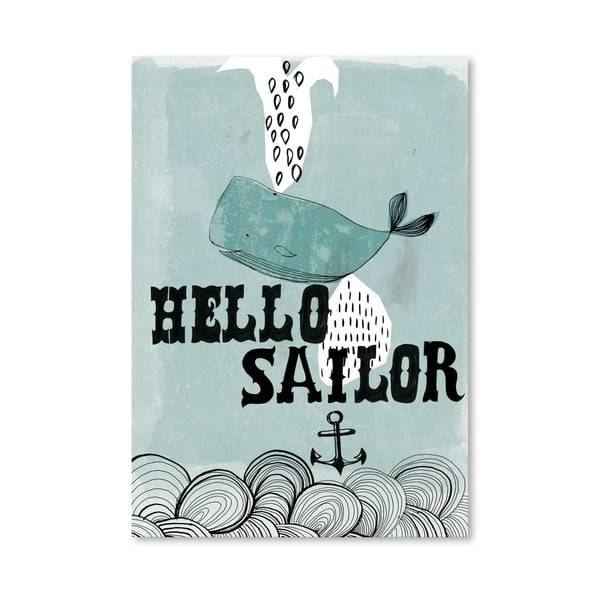 Plagát Hello Sailor, 30x42 cm