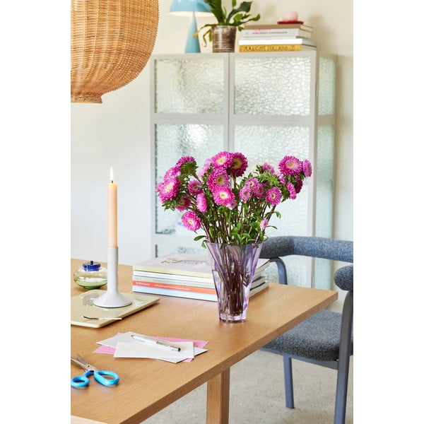 Fialová sklenená ručne vyrobená váza (výška 18 cm) Bloom – Hübsch-image-2