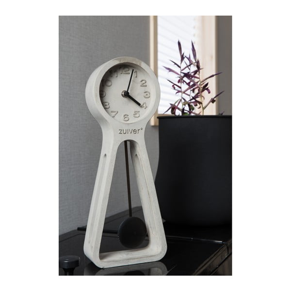 Sivé betónové stolové hodiny Zuiver Pendulum-image-2