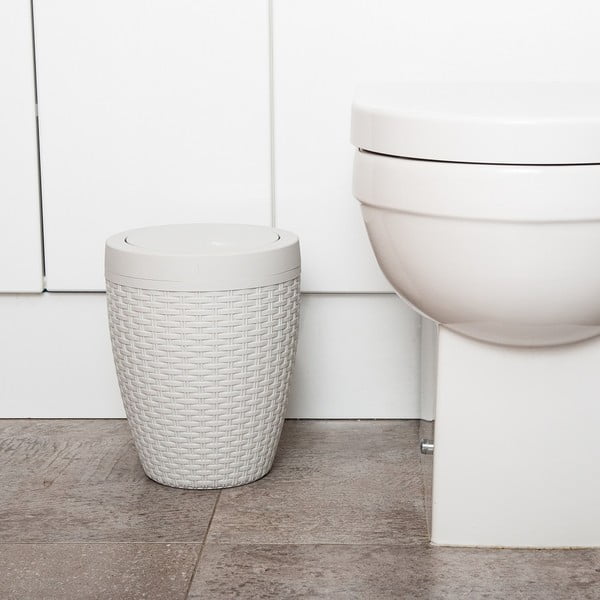 Svetlobéžový kúpeľňový kôš Addis Premium, 5 l-image-1