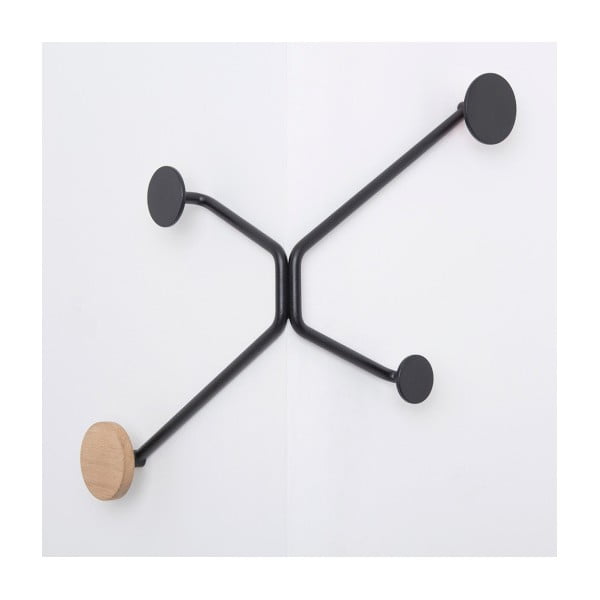 Čierny nástenný vešiak na vonkajší roh Gazzda Hook-image-2