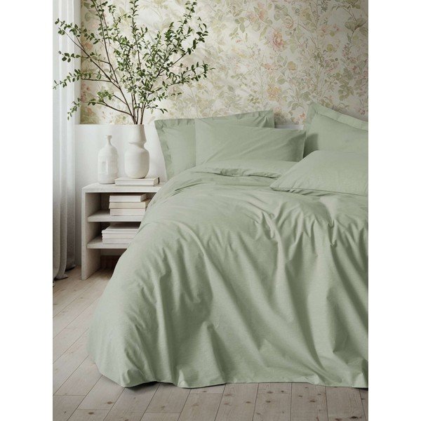 Šalviové zelené obliečky na jednolôžko 200x140 cm Plain  – Mijolnir-image-2