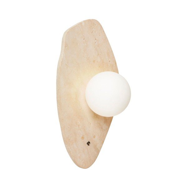 Béžové kamenné nástenné svietidlo ø 10 cm Hilde – Opviq lights-image-4