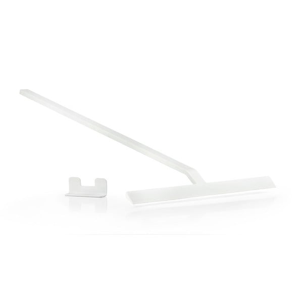 Biela kúpeľňová stierka so stojanom Zone Rim, šírka 30 cm-image-1