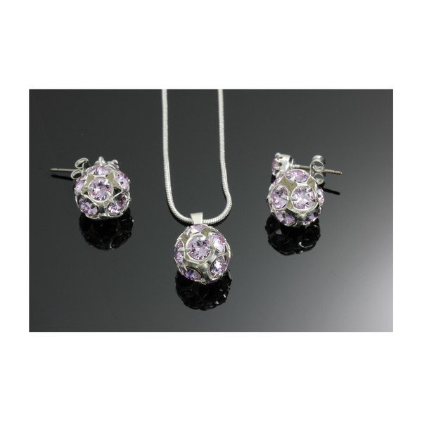 Set náhrdelníka a náušníc s fialovými krištáľmi Swarovski® Yasmine-image-2