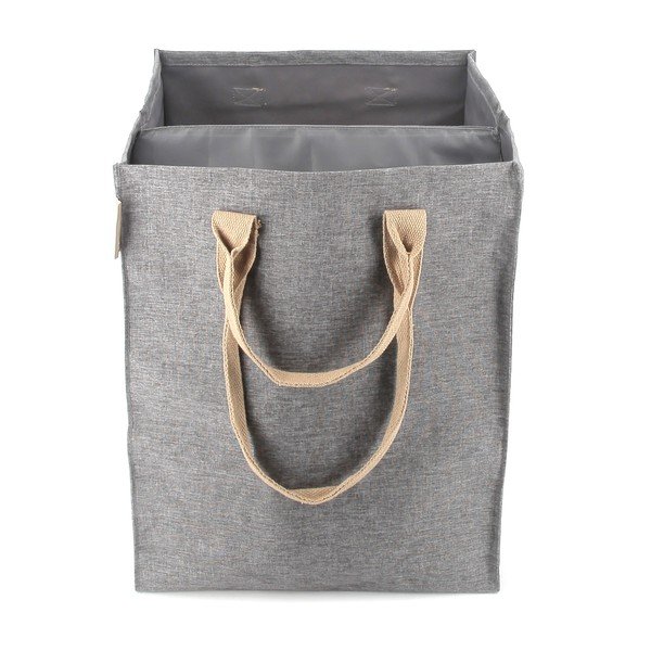 Sivý látkový kôš na bielizeň 71 l Laundry Hub Tweed duplo – Rolser-image-4
