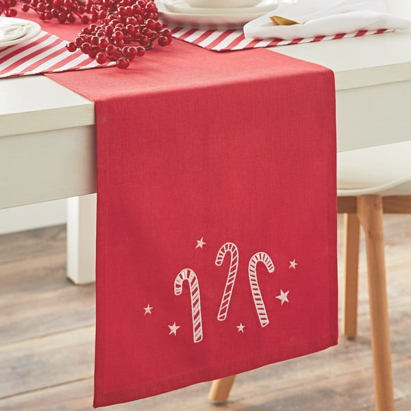 Bavlnený behúň na stôl s vianočným motívom 32x220 cm Candy Cane – Catherine Lansfield
