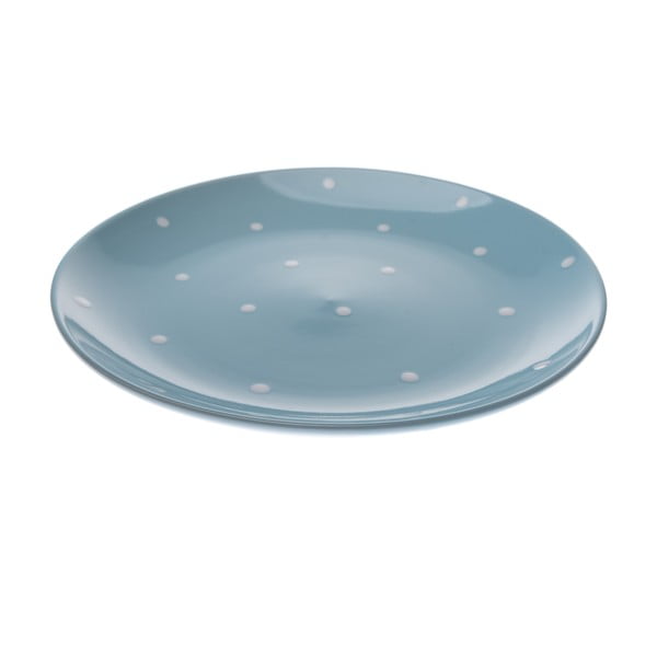 Blankytný modrý keramický tanier Dakls Dottie, ø 20 cm