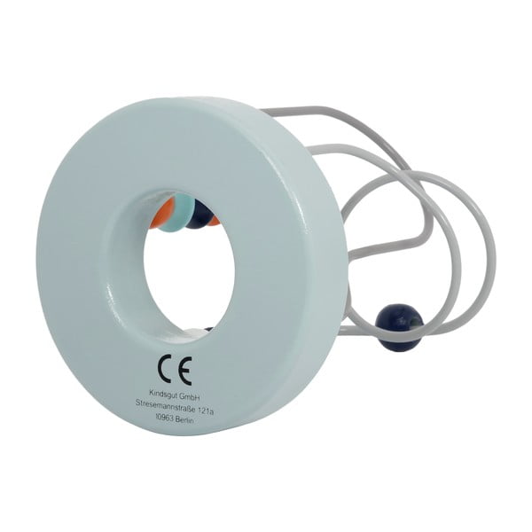 Motorický labyrint s drevenými korálkami Kindsgut Mandarine-image-3