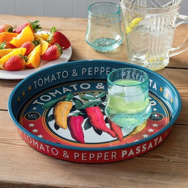 Kovová tácka ø 33 cm Passata – Rex London-image-1