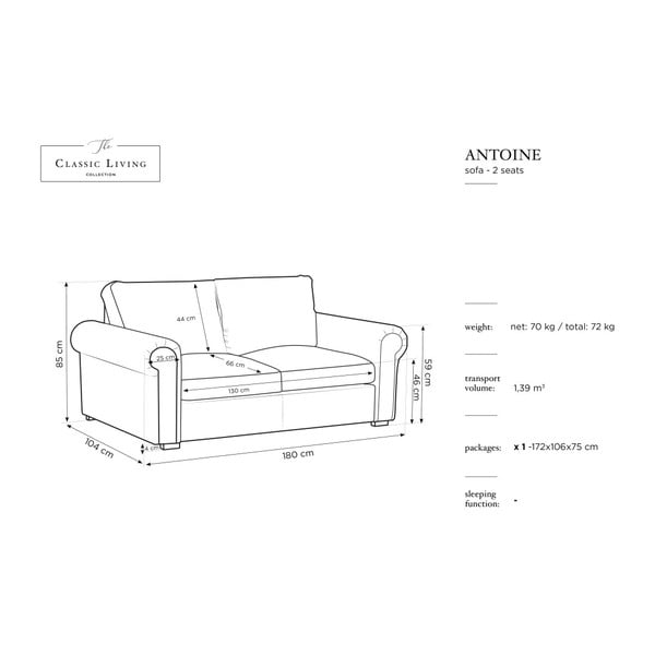 Hnedá pohovka Windsor & Co Sofas Hermes, 104 cm-image-1