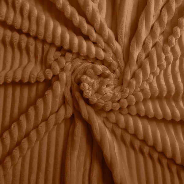 Svetlohnedé 3-dielne flanelové obliečky na dvojlôžko/predĺžené 240x220 cm Veloutea – douceur d'intérieur-image-3