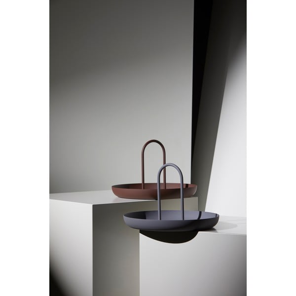 Svetlosivý kovový servírovací podnos Zone Singles, ø 20 cm-image-2