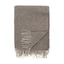 Hnedá deka s prímesou vlny 140x200 cm Hoshi – Bloomingville