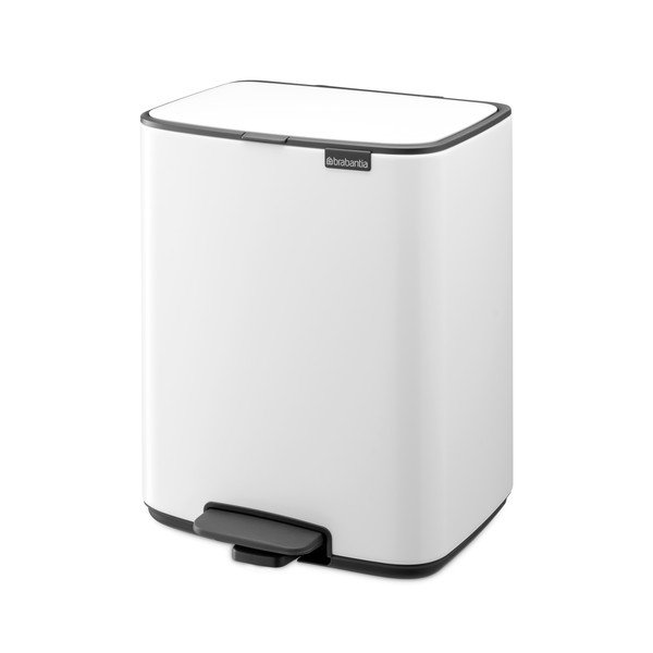 Biely pedálový oceľový odpadkový kôš 12 l Bo – Brabantia