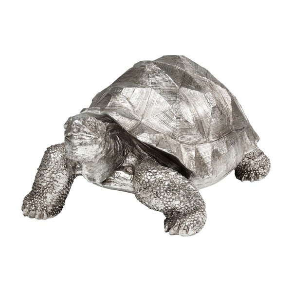 Dekoratívna soška korytnačky v striebornej farbe Kare Design Turtle