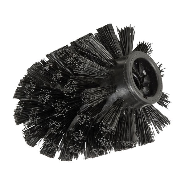 Čierna náhradná hlavica pre WC kefa Wenko, ø 8,5 cm