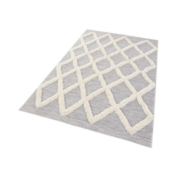 Sivý koberec Mint Rugs Handira Grid, 230 × 155 cm-image-1