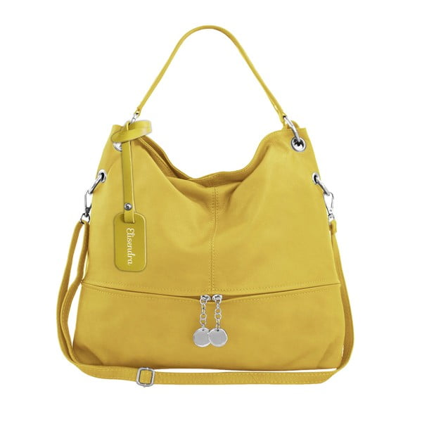 Žltá kožená kabelka Maison Bag Evelyne