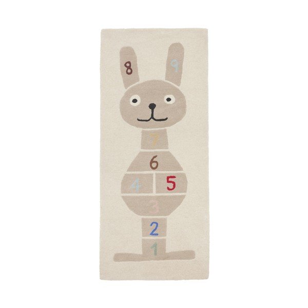 Ručne tkaný detský hrací koberec s prímesou vlny 75x180 cm Rabbit Hopscotch – OYOY Mini