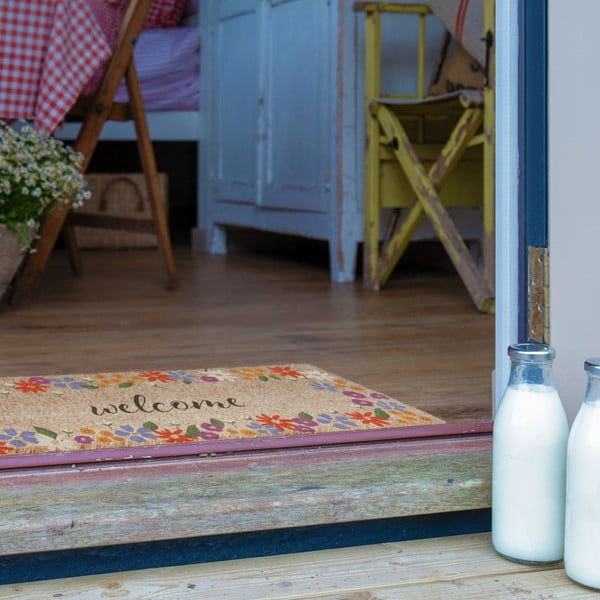 Rohožka z kokosového vlákna 40x120 cm Welcome Floral – Artsy Doormats-image-3