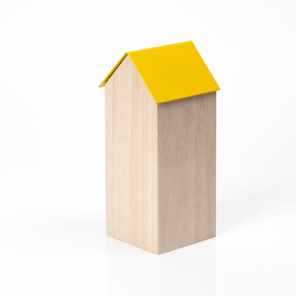 Žltý úložný box House Large