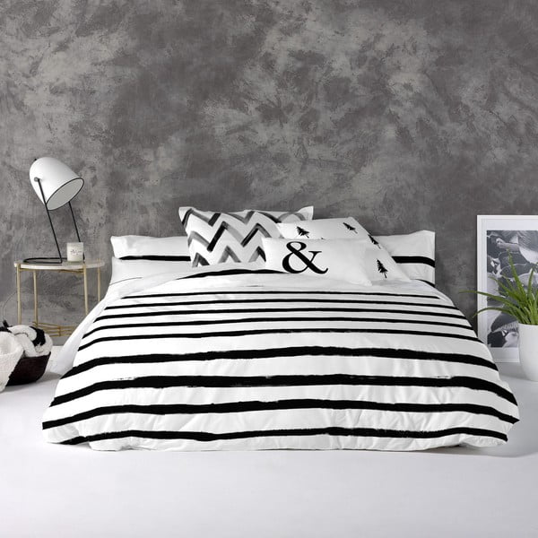 Bavlnená obliečka na paplón Blanc Stripes, 200 × 200 cm-image-1