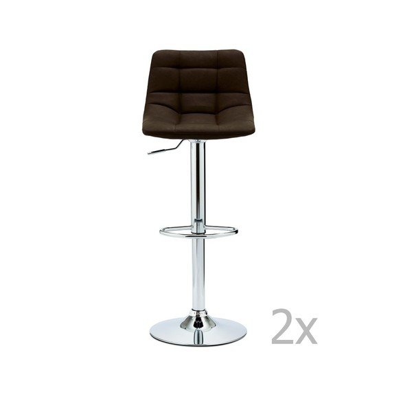 Tmavohnedé otočné barové stoličky v súprave 2 ks 88 cm Mario – Furnhouse-image-1