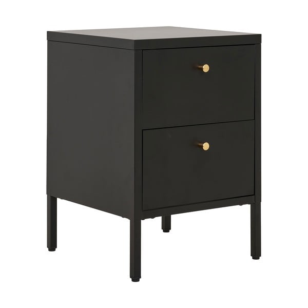 Čierny kovový nočný stolík Dalby – House Nordic-image-2