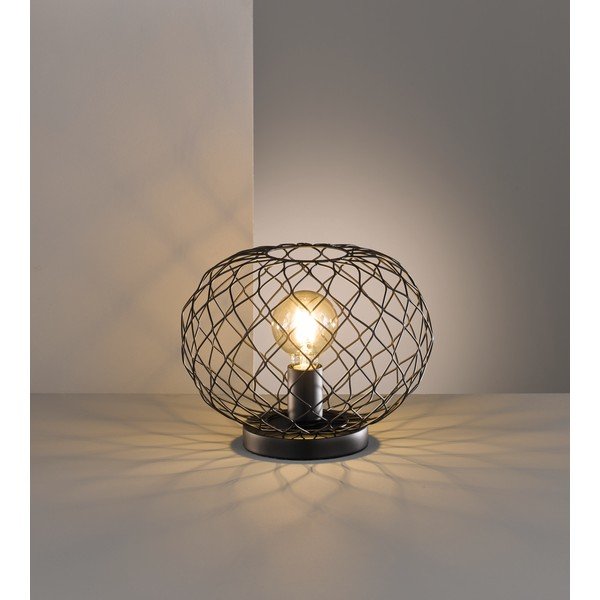 Čierna stolová lampa s kovovým tienidlom (výška  23 cm) Justin – Fischer & Honsel-image-3