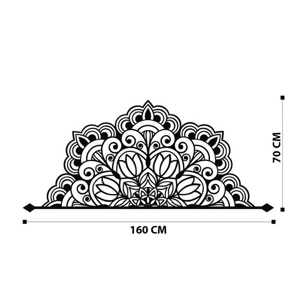 Kovová nástenná dekorácia 160x70 cm Mandala - Wallity-image-2