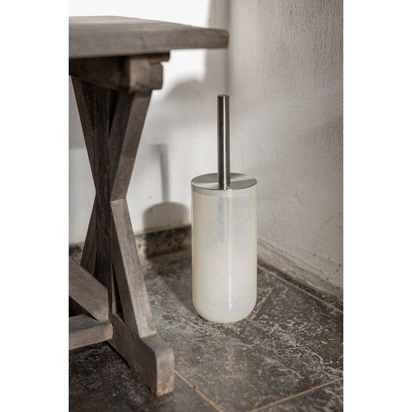 Krémová sklenená WC kefa Opal – Mette Ditmer Denmark-image-1