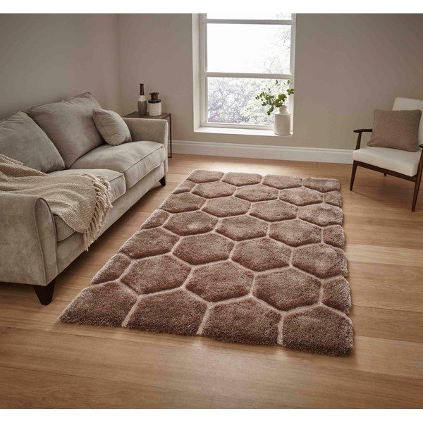 Béžový ručne viazaný koberec Think Rugs Noble House, 120 × 170 cm-image-1