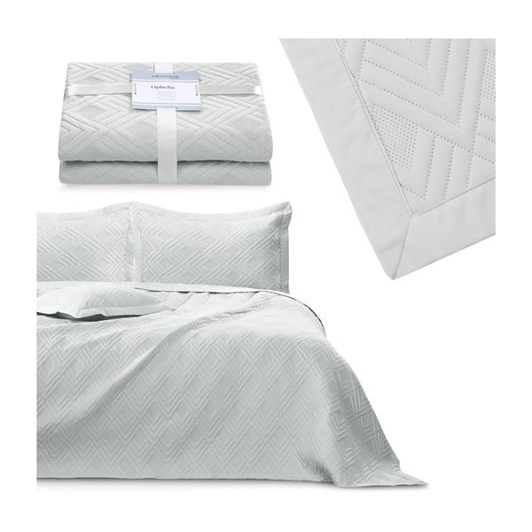 Svetlosivý prešívaný pléd z mikrovlákna 220x240 cm Ophelia – Restilo-image-4