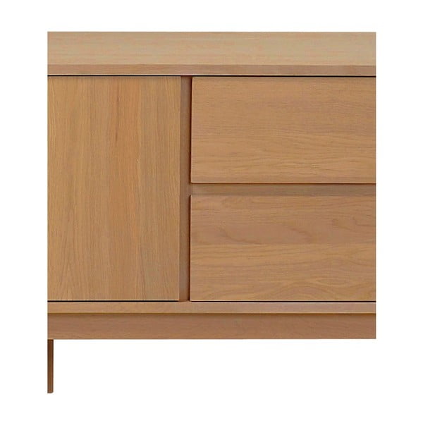 Prírodný televízny stolík z dubového dreva Rowico YuRAi-image-2