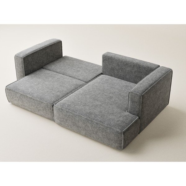 Sivá ženilková rozkladacia/s úložným priestorom rohová pohovka (pravý roh/s leňoškou) Velto – Maison de Rêve-image-3