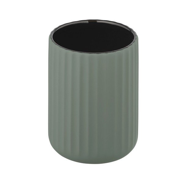 Zelený keramický pohárik na kefky Wenko Belluno