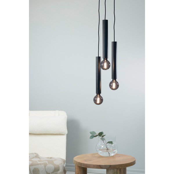 Čierne závesné svietidlo s kovovým tienidlom 25x25 cm Sencillo - Markslöjd-image-1