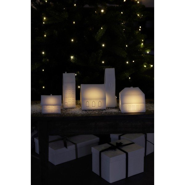 Biela svetelná dekorácia na baterky Copenhagen Half-Timbered House – Sirius-image-1