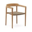 Drevená záhradná stolička v prírodnej farbe Icaro – Kave Home