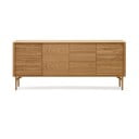 Nízka komoda v dekore duba v prírodnej farbe 200x86 cm Lenon – Kave Home