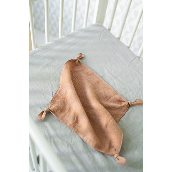 Detská sivá ľanová plachta Linen Tales Nature, 90 x 200 cm-image-1