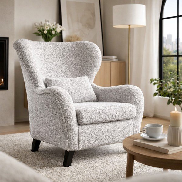 Sivé kreslo ušiak Miuform Miuf-image-1