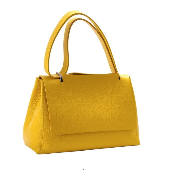 Žltá kabelka z pravej kože Andrea Cardone Muskala