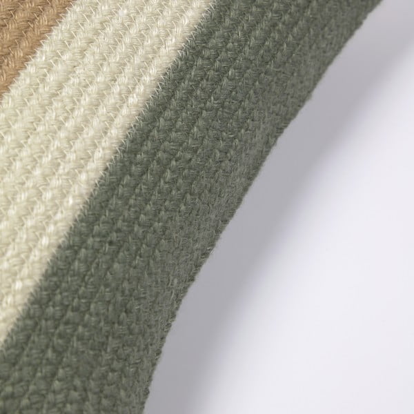 Zeleno-béžová obliečka na vankúš z recyklovaného plastu Kave Home Leeith, 45 x 45 cm-image-1